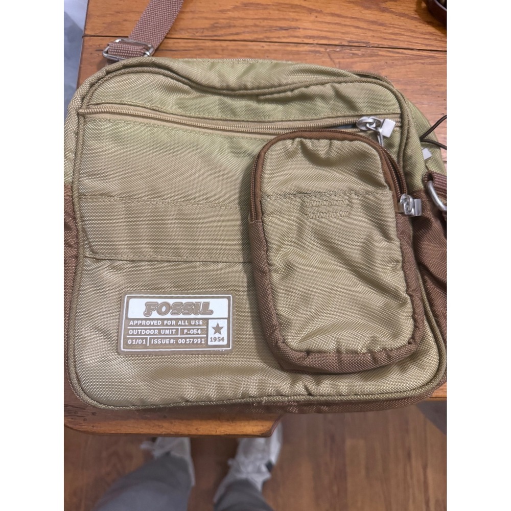 Fossil Outdoor Unit‎ Crossbody Bag Khaki Brown Utility Messenger Travel